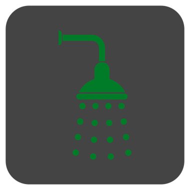 Duş düz kare vektör simgesi