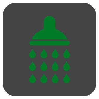 Duş düz kare vektör simgesi