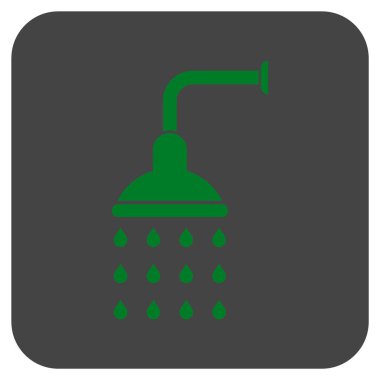 Duş düz kare vektör simgesi