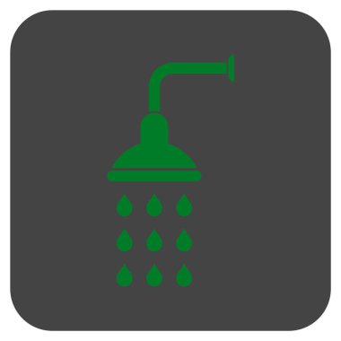 Duş düz kare vektör simgesi