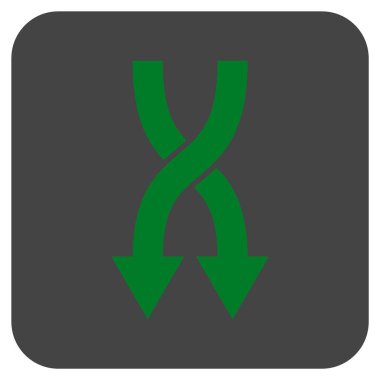 Düz kare vektör simgesi aşağı okları shuffle