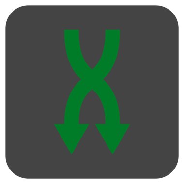 Düz kare vektör simgesi aşağı okları shuffle