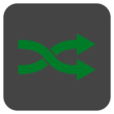 Shuffle oklar sağ düz vektör simgesi kare