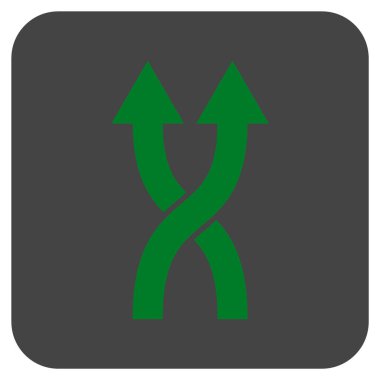 Düz kare vektör simge yukarı okları shuffle