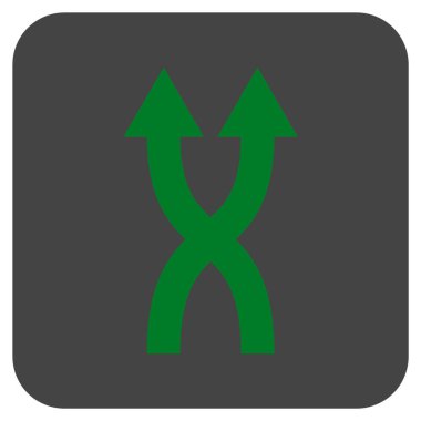 Düz kare vektör simge yukarı okları shuffle