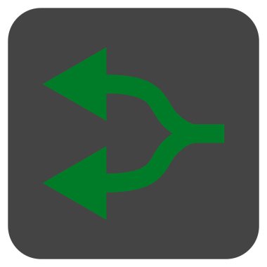 Oklar sol düz kare vektör simge bölme