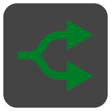 Split oklar sağ düz vektör simgesi kare