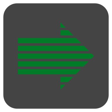 Şerit ok sağ düz vektör simgesi kare