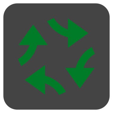 Oklar düz kare vektör simge girdap