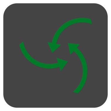 Oklar düz kare vektör simge girdap