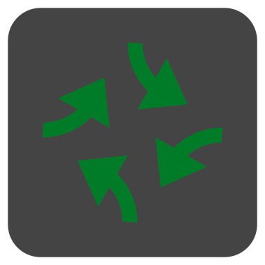 Oklar düz kare vektör simge girdap