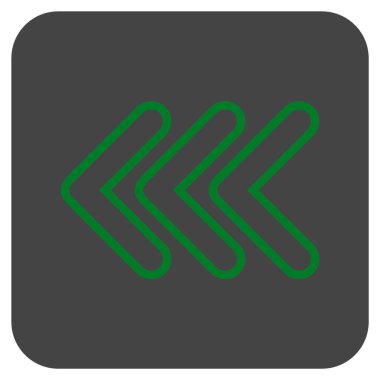 Üçlü işaretçi düz yaptı vektör simgesi kare