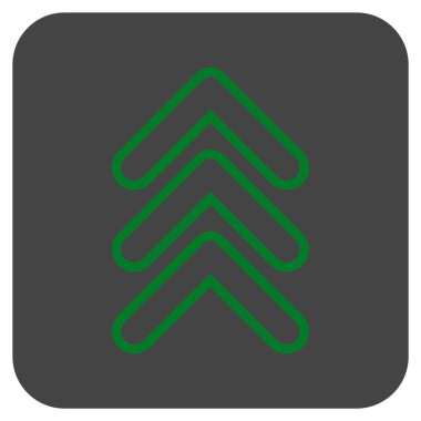 İşaretçi düz kare vektör simge kadar üçlü