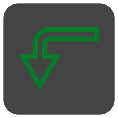 Düz kare vektör simge açmak