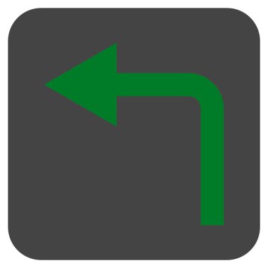 Sol düz kare vektör simge açmak