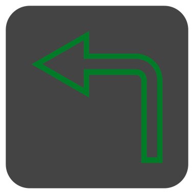 Sol düz kare vektör simge açmak