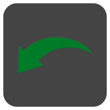 Düz kare vektör simgesi geri al