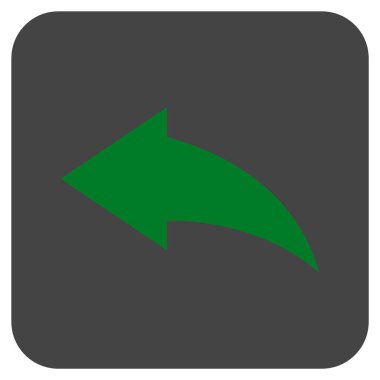 Düz kare vektör simgesi geri al