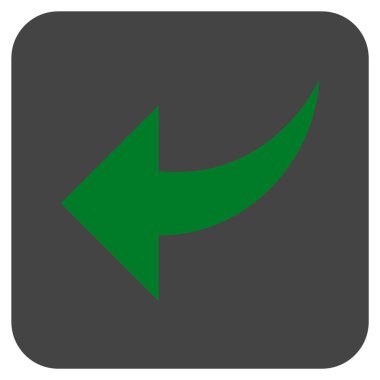 Düz kare vektör simgesi geri al