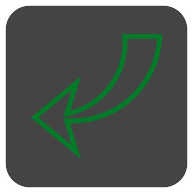 Düz kare vektör simgesi geri al