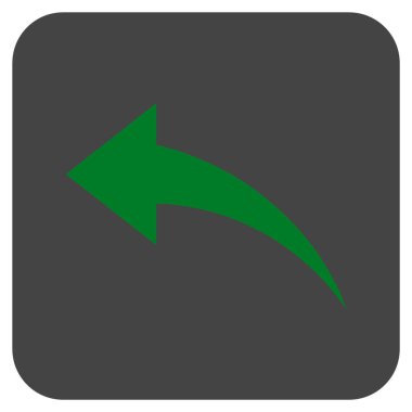 Düz kare vektör simgesi geri al