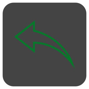 Düz kare vektör simgesi geri al