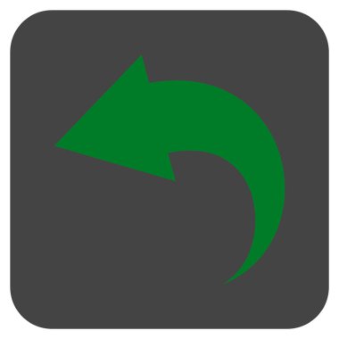 Düz kare vektör simgesi geri al