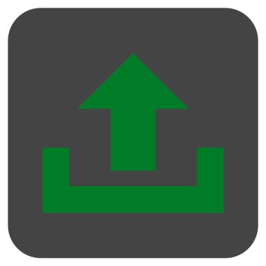 Düz kare vektör simge yüklemek