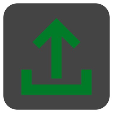 Düz kare vektör simge yüklemek