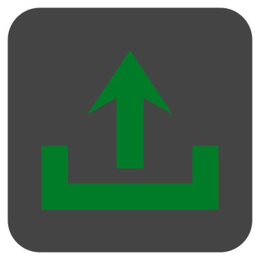 Düz kare vektör simge yüklemek