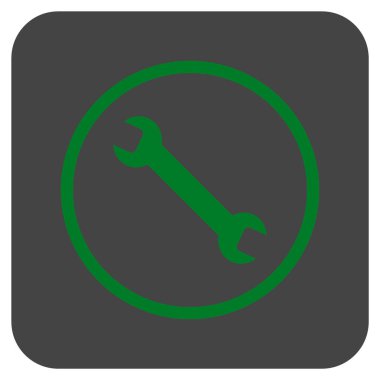 İngiliz anahtarı düz kare vektör simgesi