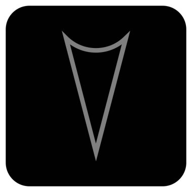 Vektör simge düz aşağı ok ucu kare