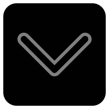 Vektör simge düz aşağı ok ucu kare