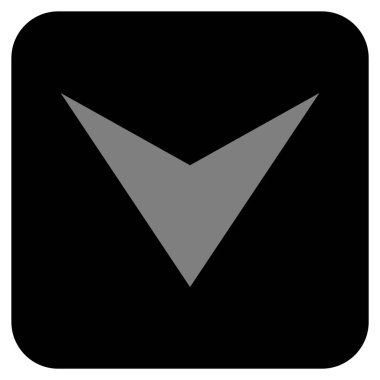 Vektör simge düz aşağı ok ucu kare