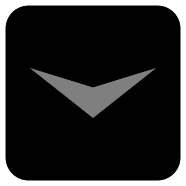 Vektör simge düz aşağı ok ucu kare