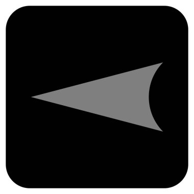 Vektör simge düz sol ok ucu kare