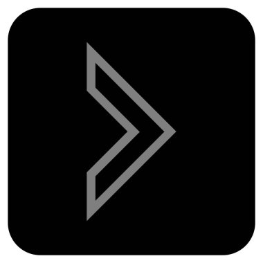 Ok ucu değil düz vektör simgesi kare