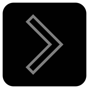 Ok ucu değil düz vektör simgesi kare