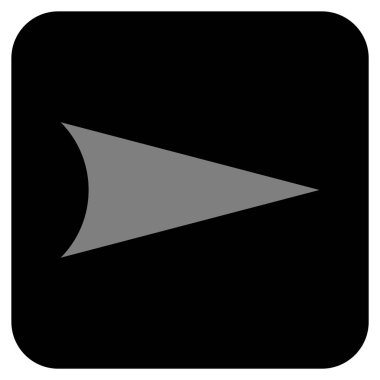 Ok ucu değil düz vektör simgesi kare