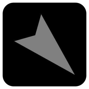 Ok ucu sağ aşağı düz kare vektör simgesi