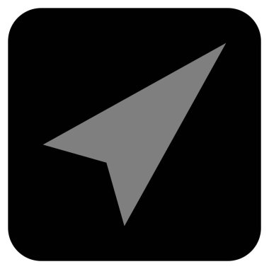 Ok ucu sağ yukarı düz kare vektör simgesi