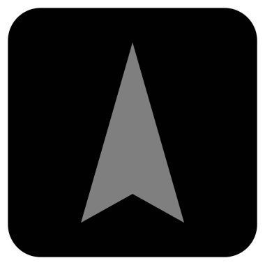 Vektör simge düz yukarı ok ucu kare