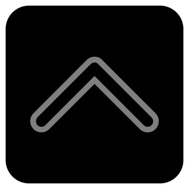 Vektör simge düz yukarı ok ucu kare