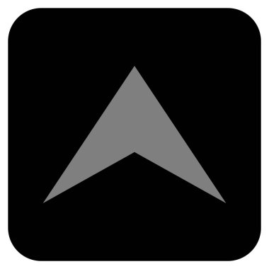 Vektör simge düz yukarı ok ucu kare