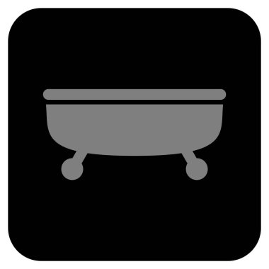 Küvet düz kare vektör simgesi