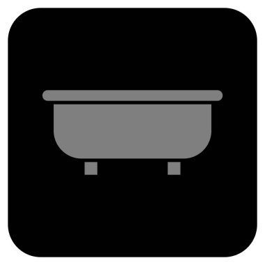 Küvet düz kare vektör simgesi