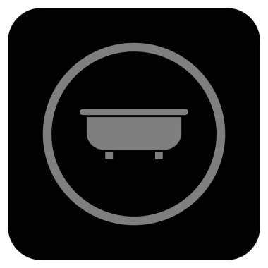 Küvet düz kare vektör simgesi