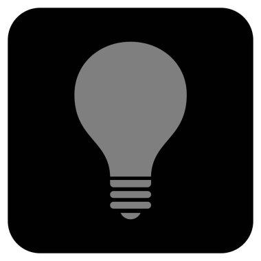 Ampul düz kare vektör simgesi