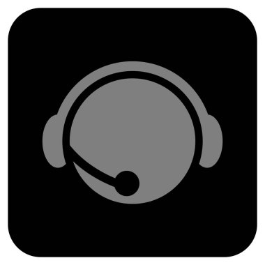 Çağrı Merkezi operatörü düz kare vektör simgesi