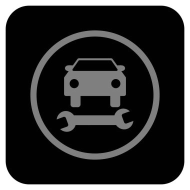 Araba tamir düz kare vektör simgesi